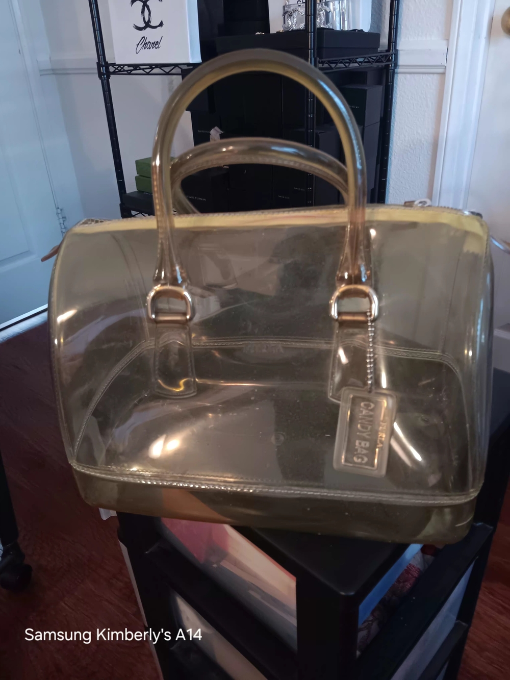 Furla Tan 'Candy' Transparent PVC Rubber Top Handle Satchel Handbag.


** Authen